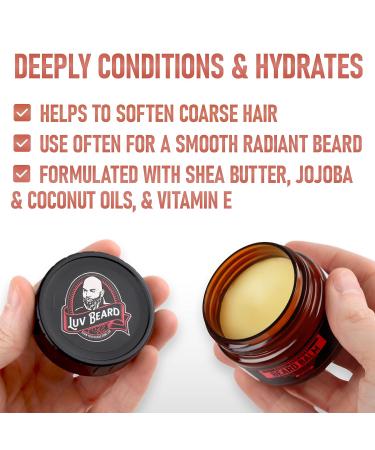 Balm for Men | 2oz Sandalwood Beard Styling Balm | Natural Shea Butter & Jojoba Oil Conditioner for Hair Growth & Softening - Buy Online on GoSupps.com