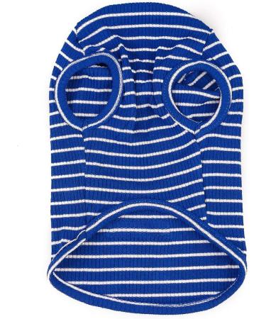 Heroic Striped Pet Pullover Sweater for Small Dogs & Cats - Cute Dog Clothes in Pink Red Blue Gray (1.2-9.0 kg) - Buy Online on GoSupps.com