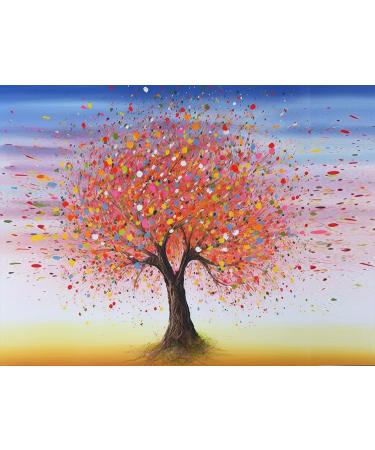 Theshai 5D Diamond Painting Colorful Tree  Plant Paint with Diamonds Kits Round Full Drill Crystal Rhinestone Embroidery Cross Stitch Diamond Arts for Home Wall Decor 12x16Inch (30X40cm) - Buy Online on GoSupps.com