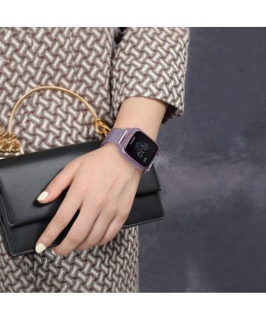 TRUMiRR Woven Stainless Steel Watch Band for Garmin Venu Sq - Orchid Purple - Buy Online on GoSupps.com