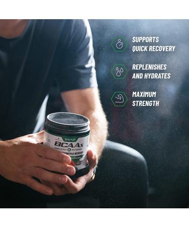 Snap BCAA Powder - Essential Amino & Nitric Oxide Booster - Pre & Post Workout Supplement for Muscle Strength - 30 Servings, Pomegranate Watermelon - Buy Online on GoSupps.com