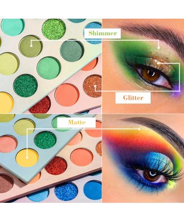 Beauty Glazed 60-Color Eyeshadow Palette Set with Brushes - Mattes, Metallics, Shimmers, Creams - Long Lasting & Easy to Apply - Buy Online on GoSupps.com