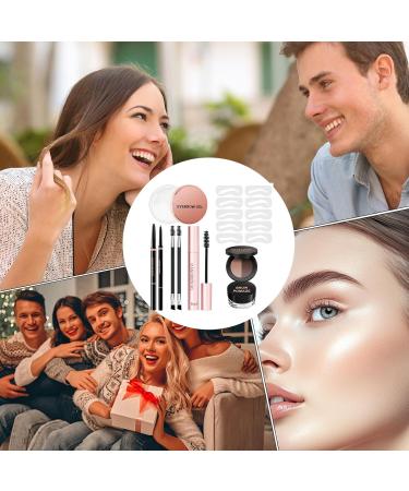  G n rique Eyebrow Set Waterproof Brow Stamp 8g Stencil Kit Precision Lightweight Long Lasting Formula Natural Look Finish Includes Eyeliner for Brow Brush Makeup - Buy Online on GoSupps.com