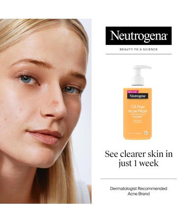 Neutrogena Oil-Free Acne Face Wash, Breakout Prone Skin Facial Cleanser with 2% Salicylic Acid Acne Treatment for Face, 9.1 fl. oz - Buy Online on GoSupps.com