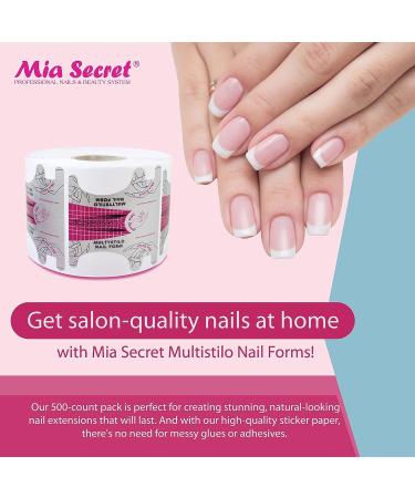 Mia Secret Multistilo 500 PCS Nail Extension Tips & Forms for Acrylic/UV Gel Nails - Guide Stickers Included - Buy Online on GoSupps.com