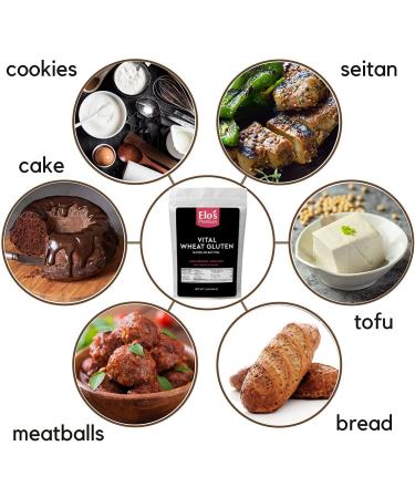 Elo s Premium Vital Wheat Gluten (1lb) | High Protein Non-GMO Vegan | Perfect for Keto and Kosher Friendly | 100% Grown in Canada | Vegetarian Meat Substitute for Baking | Low Carb Alternative to Make Seitan - Buy Online on GoSupps.com