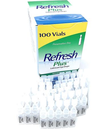 Refresh Plus Lubricant Eye Drops | Allergan | Clear | 100 Single-Use Vials | Pack of 1 - Buy Online on GoSupps.com