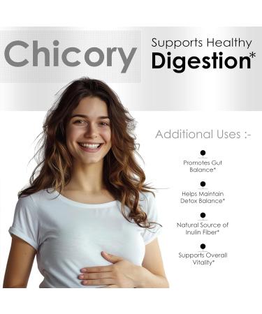 AMALTH Chicory Root Fiber Capsules 700mg - Chicory Root Powder for Gut Cleanse & Digestive Support - Vegan, Non-GMO Inulin Prebiotic Fiber Supplement, 120 Caps - Buy Online on GoSupps.com