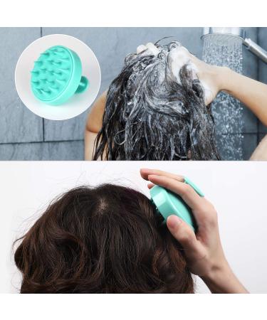Heeta Hair Scalp Massager Shampoo Brush 2 Pack - Green & Rose Pink | Soft Silicone for Wet and Dry Hair Detangling - Buy Online on GoSupps.com