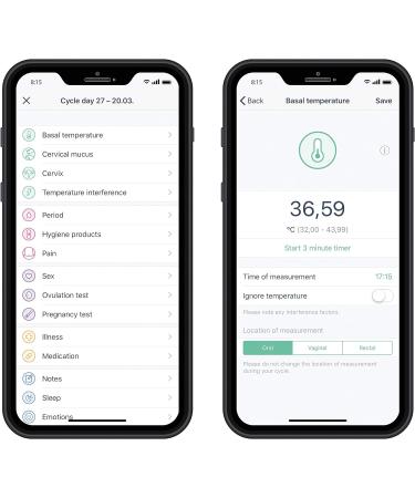 Beurer OT30 Digital Basal Thermometer for Oral or Vaginal Use | Bluetooth Data Transfer | Pregnancy Planning App | Results in 3 Minutes - Buy Online on GoSupps.com