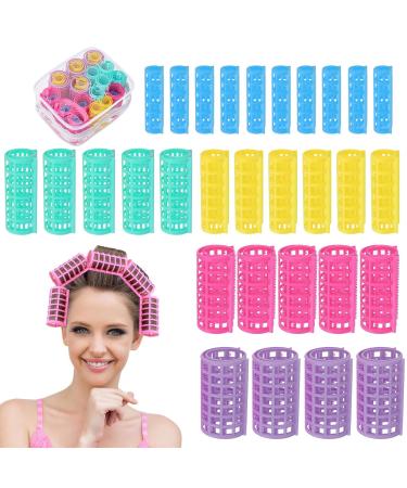 Aster 30-Piece Curler Set | Plastic Hair Rollers | Heatless DIY Hair Styling for Women | Multiple Sizes & Colors - Buy Online on GoSupps.com