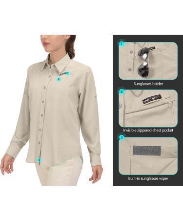 Little Donkey Andy Women's UPF 50 UV Protection Long Sleeve Shirt - Breathable and Quick Dry for Fishing and Hiking - Khaki Medium - Buy Online on GoSupps.com
