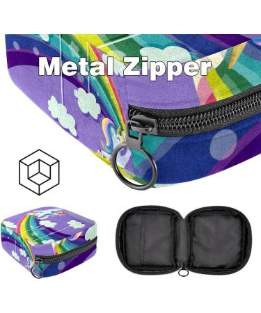 Portable Women s Storage Bags for Bandages Menstrual Pads & Tampons - Magical Rainbow Cartoon Clouds Design - Buy Online on GoSupps.com