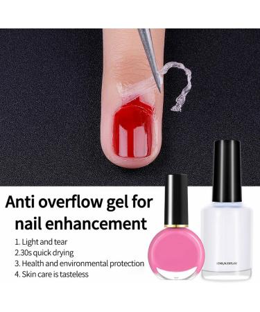 Quick Dry Nail Polish Nail Polish Overflow Gel Nail Polish Fingerprint Oil Overflow Tear Skin Care Paste Pink White Tasteless 15ml Top Coat And Base Coat Gel 7.00 ml (Pack of 1) C - Buy Online on GoSupps.com