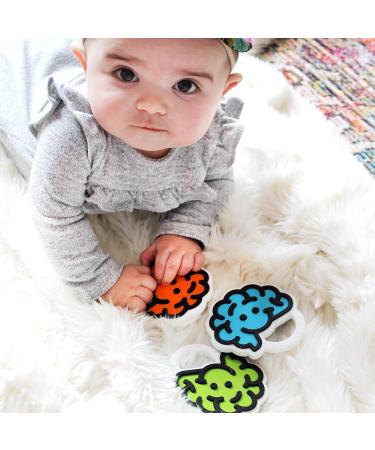 Fat Brain Toys Blue Brain Teether | Baby Toys & Gifts for Ages 0-2 - Buy Online on GoSupps.com