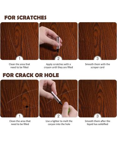 DEWEL Furniture Markers Touch Up  17 Pcs Wood Scratch Repair Kit  Upgrade Wood Furniture Repair Markers and Wax Sticks for Stains  Scratches  Wood Floors  Tables  Bedposts - Buy Online on GoSupps.com