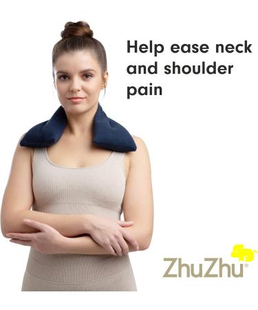 Zhu-Zhu Unscented Body Wrap - Microwavable Wheat Bag - Navy Fleece Heat Therapy Hot Pack - Microwave Heated Soothing Wheat Bags - Buy Online on GoSupps.com