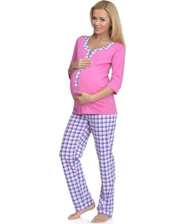 Be Mammy Women's Nursing Pyjama Set - S Pink-2 | Comfortable Maternity Sleepwear - Buy Online on GoSupps.com