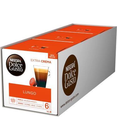 Nescaf Dolce Gusto Cafe Lungo 16 Capsules (Pack of 3 Total 48 Capsules 24 servings) - Buy Online on GoSupps.com