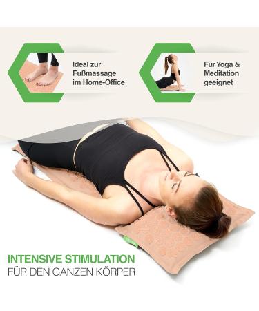 Backlaxx Acupressure Mat with Pillow & Bag - Pastel Ros Massage Mat for Neck & Shoulder Relaxation - Buy Online on GoSupps.com