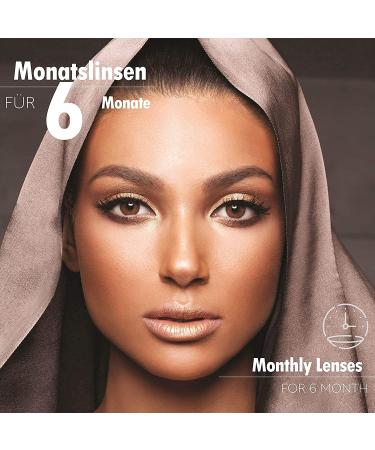 Anesthesia Colored Contact Lenses - Addict Marron (Dioptria -2.50) | Monthly Lens for Dark Eyes - 6 Months of Natural Dark Brown Coverage - Buy Online on GoSupps.com