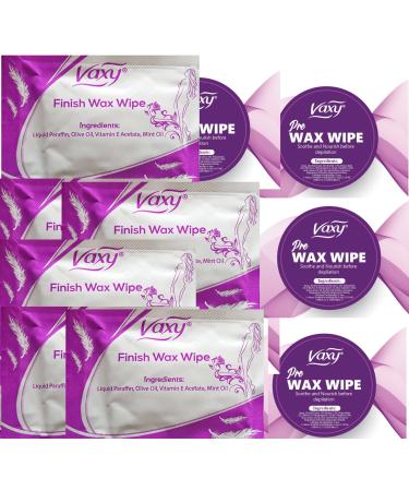 Pre & Post Wax Wipes Soothe and Nourish Skin Before and After Body Waxing. 20 Wipes