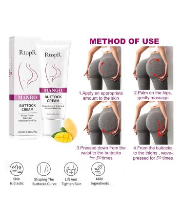 BIOKUSY 1 PACK Sexy Hip Buttock Enlargement Cream Effective Shaping Eliminate Printing Firming Buttock Hip Lift Up Butt Skin Enlargement Massage Sexy butt Cream - Buy Online on GoSupps.com