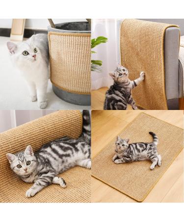ChicWow Cat Scratcher with Adhesive Hook Loop Tape - Sisal Fabric Scratch Pad for Furniture Protection and Wall Scratching - 23.6 x 15.7 In - Buy Online on GoSupps.com