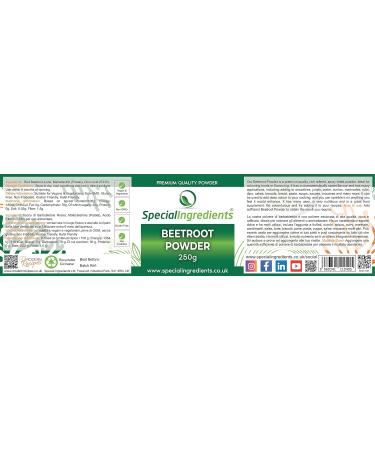 Beetroot Powder 250g Premium Quality Natural Food Colour Non-GMO Gluten Free - Recyclable Container 250 g - Buy Online on GoSupps.com