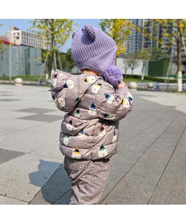 KAKU NANU Toddler Winter Hat with Double Pom Pom - Purple | Warm Beanie for Baby Boys and Girls 1-2 Years - Buy Online on GoSupps.com