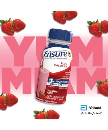 Ensure Plus Calories Nutritional Supplement Shake To Help With Healthy Weight Gain Or Maintenance Strawberry 6 x 235-mL Bottles Meal Replacement - Buy Online on GoSupps.com