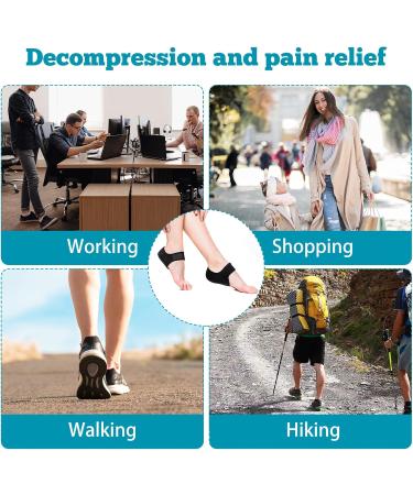 Comfortable Heel Cushions for Pain Relief | Plantar Fasciitis & Heel Spur Support (1 Pair - Large - Buy Online on GoSupps.com