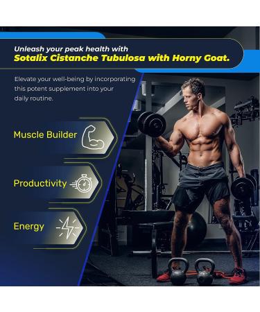 SOTALIX Cistanche Tubulosa Supplement 12,000MG with Horny Goat Weed - Strength, Stamina, Brain Health Support - Made in USA - Buy Online on GoSupps.com