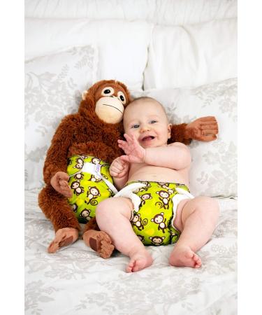 Petit Lulu Bamboo Maxi-Night Diaper - Snaps - Organic & Reusable - Made in Europe (Apples Green) - Buy Online on GoSupps.com