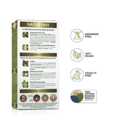 Natureint Biobased Hair Color 8C Copper Blonde | Ammonia-Free | 3 Pack - 510ml Natural Ingredients - Buy Online on GoSupps.com