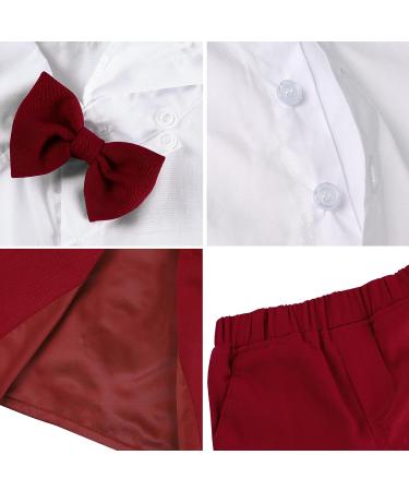 Mint Green Baby Boys Gentleman Suit Set | Burgundy | Size 2-3 Years - Buy Online on GoSupps.com