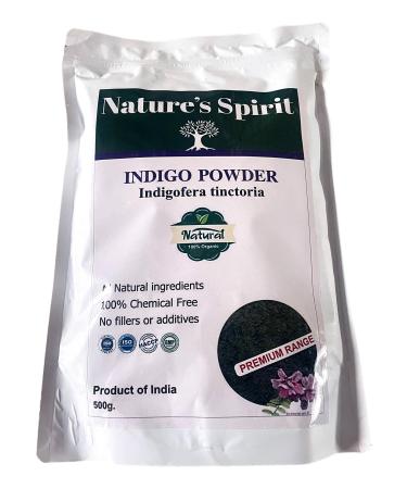 Indigo Powder 100% Natural Hair Dye XXL Size 500g (1.1lb) for Dark brown to Black Hair Shades-MUST BE USED WITH HENNA 500 g (Pack of 1)