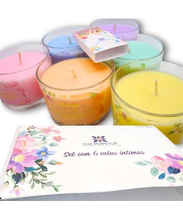 Set of 6 Natural Soy Wax Gift Candles for Women | Long Burning Scented Aromatherapy Candles | Perfect Gift for Family Friends & Coworkers - Buy Online on GoSupps.com