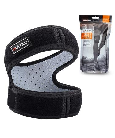 HUEGLO Patella Knee Strap for Knee Pain Relief Knee Brace Support for Tendonitis Osgood schlatter Arthritis  Patellar Tendon Support Strap for Meniscus Tear Runners MCL ACL Injury Recovery 12-18 1 Piece