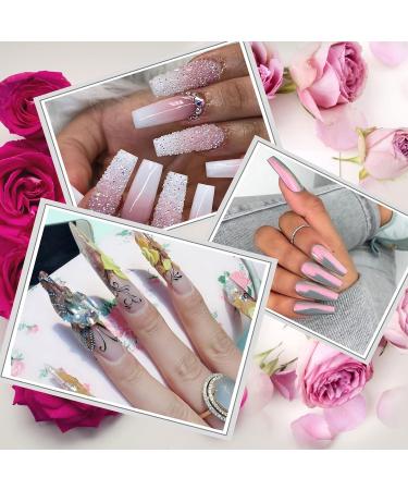 200PCS Long Square C Curve Natural Acrylic Nail Tips with Case - Ideal for Nail Salons and DIY Nail Art - Buy Online on GoSupps.com