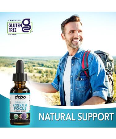 Adrenal Support Supplements Liquid Drops - Organic Adrenal and Focus Supplement Cortisol Manager Adaptogen Adults Ginkgo Biloba for Kids Calm - Natural Brain and Memory Fatigue Stress Attention 1oz - Buy Online on GoSupps.com