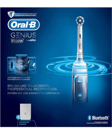 Oral-B 8200W Electric Toothbrush - Rotating/Oscillating White & Silver | International Shipping Available - Buy Online on GoSupps.com