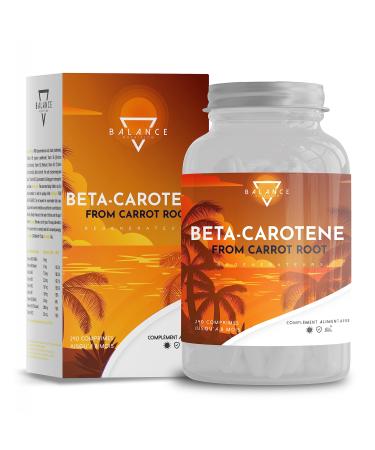 BETA CAROTENE - 240 TABLETS (8 months) | Self Tanning Capsule | Beta-Carotene for a Strong Tan, from Carrot Extract | Sunless Self-Tanning Capsules | 100% Natural