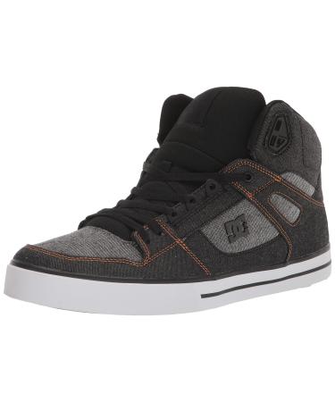 DC Men's Pure High Top Wc Skate Shoes Casual Sneakers 13 Black/Armor/Black
