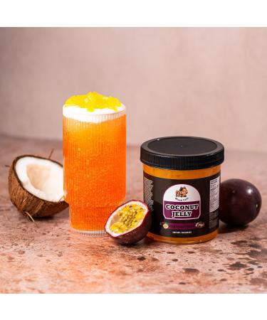 Coconut Fruit Jelly Topping | Passionfruit Flavour | 1LB (454g) | Fruit Dessert for Bubble Tea Drinks Desserts Smoothies and Snacks | Boba Tea Tapioca Pearl Mix Kit - Buy Online on GoSupps.com