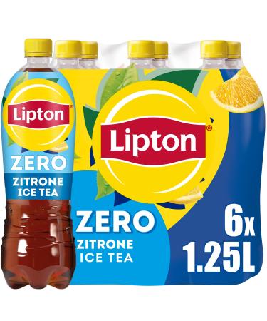 LIPTON ICE TEA Zero Lemon sugar-free iced tea with lemon flavor DISPOSABLE (6 x 1.25 l) New version New version
