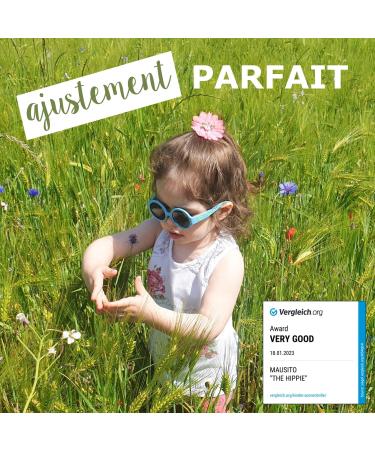 Kids Sunglasses 6-24 Months | Flexible & Adjustable Toddler Shades with UV Protection | Ultralight & European-Designed - Light Blue - Buy Online on GoSupps.com