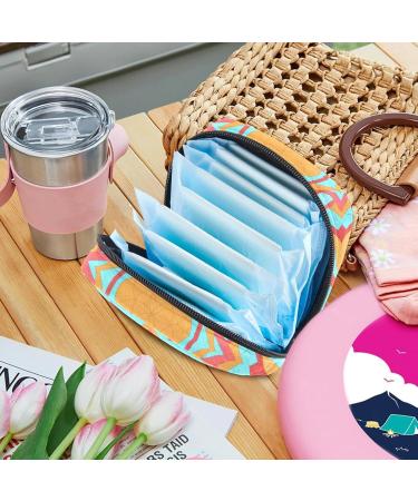 Shop Large Abstract Women's Binding-Storage Bag - Multi-Colored Menstrual Cup Pocket & Zipper - Perfect for Period Inserts Panty Lores & Tampons - Buy Online on GoSupps.com