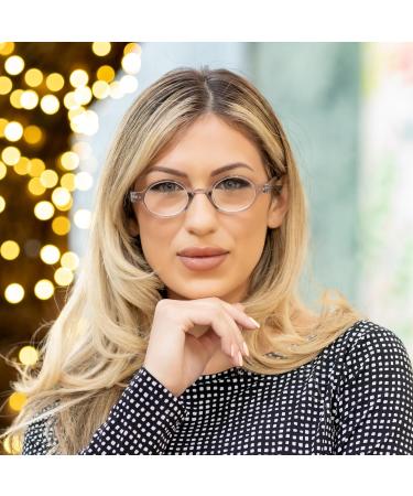 Clear Small Retro Round Reading Glasses for Men & Women - Vintage Style Durable & Comfy - 0.5x Readers Perfect for All Face Shapes - Buy Online on GoSupps.com