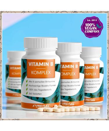Premium Vitamin B Complex 365 Tablets - All 8 B Vitamins with B12 Quatrefolic Choline & Myo-Inositol | Vegan & Lab Tested - Buy Online on GoSupps.com